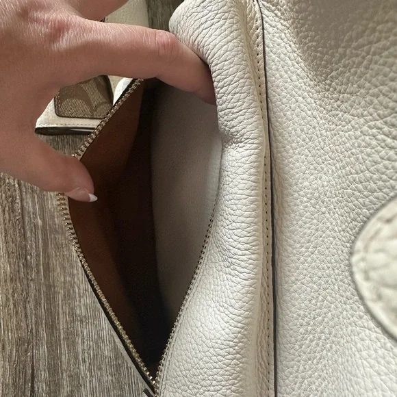 Coach Ivory Mini Backpack with Gold Accents / Bifold Wallet Included - Picture 9 of 16
